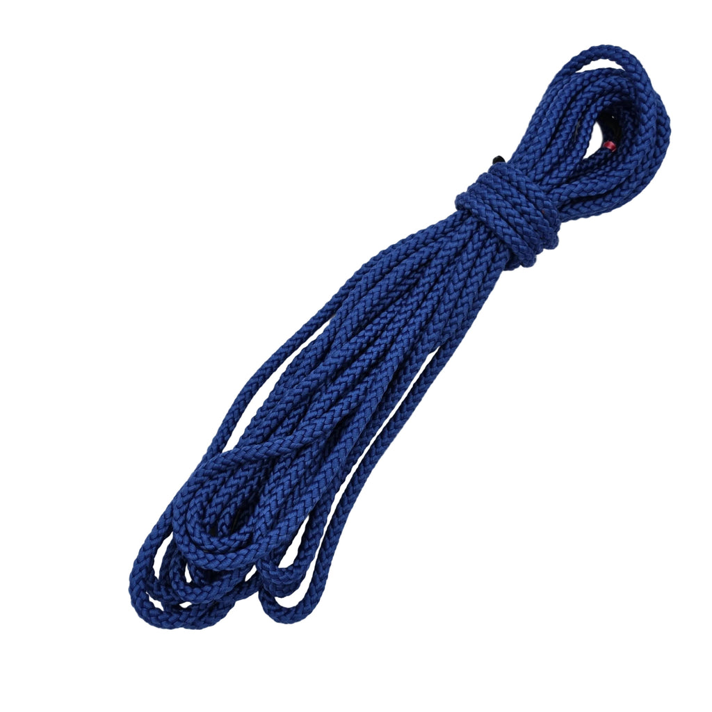 SkiffRopes 12 Foot Skiff 8mm blue Float Rope Spinnaker Sheet. 
